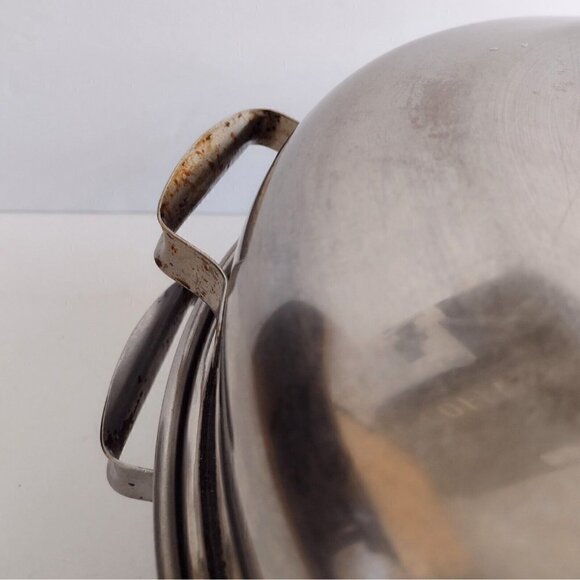 Vintage Deluxe Permanent Stainless Steel 10" Round Dome Roaster Double Boiler? - Picture 8 of 12